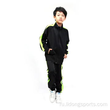 Оптовые повседневные с длинным рукавом 2pcs детские спортивные костюмы